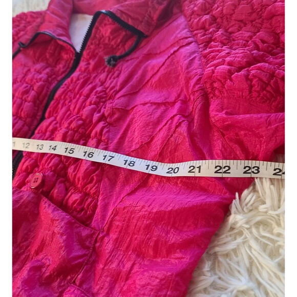 90s Vintage Lemaya Sports Gear Wind Suite Jacket Hot Pink Medium Barbiecore - Picture 6 of 8